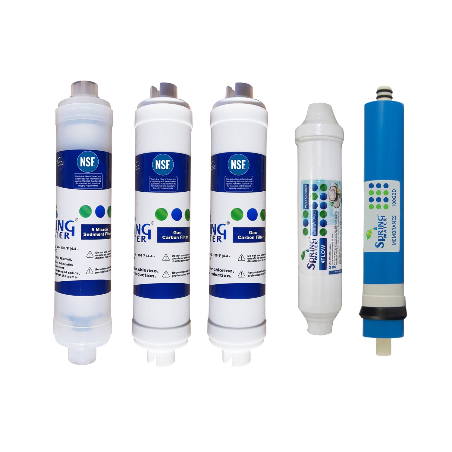 Spring Water Inline 5’li Ön Filtre Seti - 10” Quick Connect